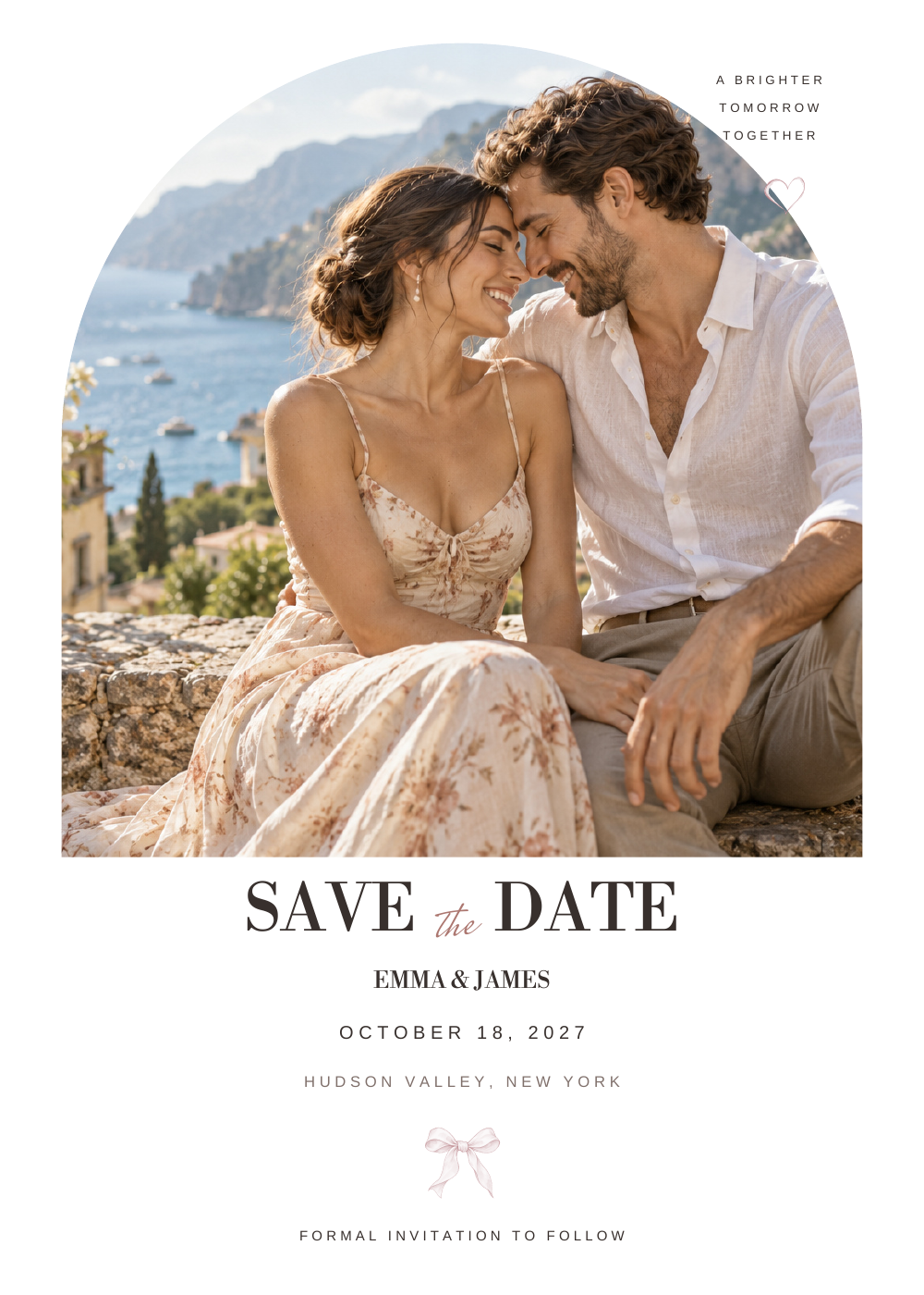 Modern Romance Invitation suite sample design