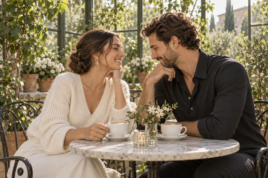 Story cafe — illustrative wedding photograph