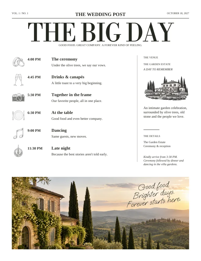 Editorial Classic — The big day