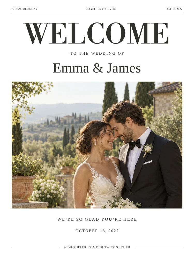 Editorial Classic signs design sample