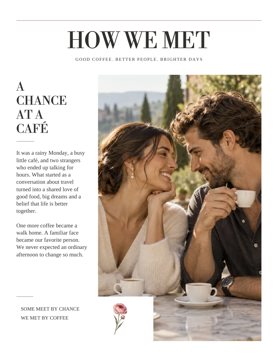 Modern Romance — How we met · eight-page edition